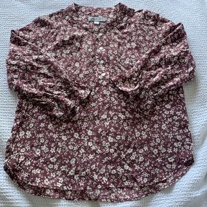 Amour Vert silk popover blouse